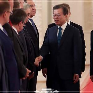 문재인 대통령과 푸틴 대통령의 만남, 공식환영식  2018-06-22 