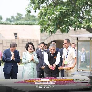 간디 추모공원 방문한 문재인 대통령  2018-07-10 